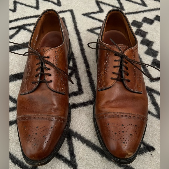 Allen Edmonds Brown Oxford Dress Shoe Size 10 D - Picture 2 of 7